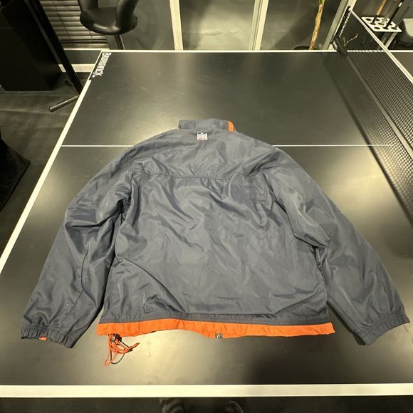 Chicago Bears NFL Team Apparel On Field Mens Large Reebok Zip Jacket Blue/Orange - Picture 10 of 10